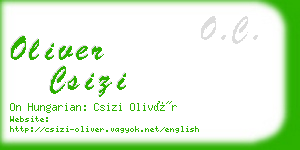 oliver csizi business card